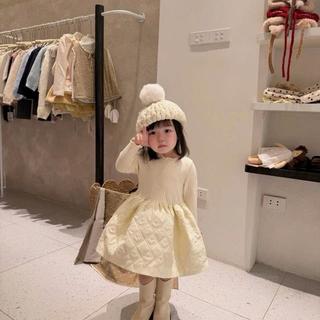 V63-[tomnaukids] Váy len phối chân váy phồng cho bé gái size  từ 8-30Kg
