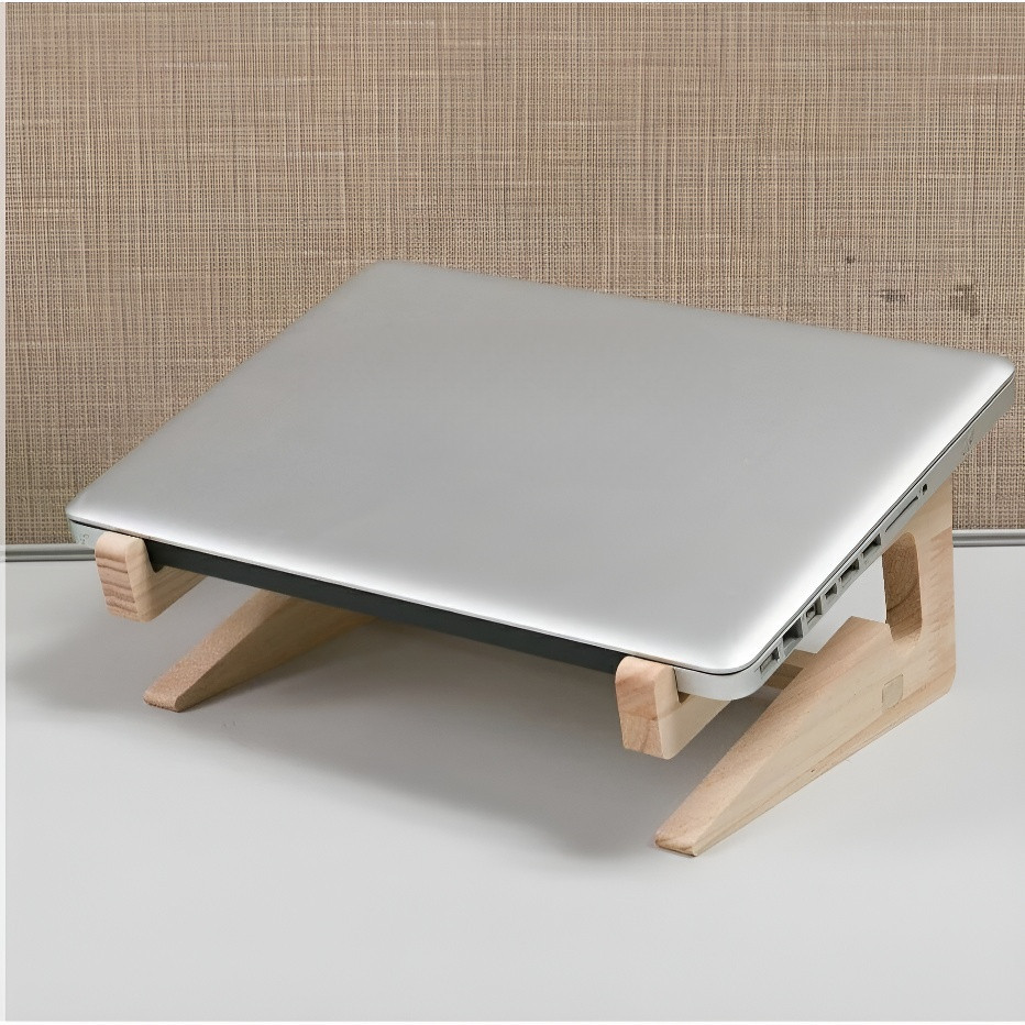 Giá Đỡ Laptop Gỗ Cao Su Tự Nhiên 100% Chính Hãng, Màu Nâu Đẹp Mắt, Vô Cùng Chắc Chắn, Độ Bền Cao, Tiêu Chuẩn Xuất Khẩu,