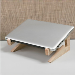 Giá Đỡ Laptop Bằng Gỗ Màu Nâu Tự Nhiên, Chất Liệu Gỗ Cao Su 100%, Chính Hãng, Tiêu Chuẩn Xuất Khẩu, Vô Cùng Chắc Chắn, Đ