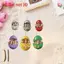 TRTR 8 Chiếc Bằng Gỗ Trứng Phục Sinh Trang Trí Treo Bộ 2D DIY Thủ Công Phục Sinh Mô Phỏng Trứng Trang Trí Nhân Tạo Trứng Treo Trang Trí VN