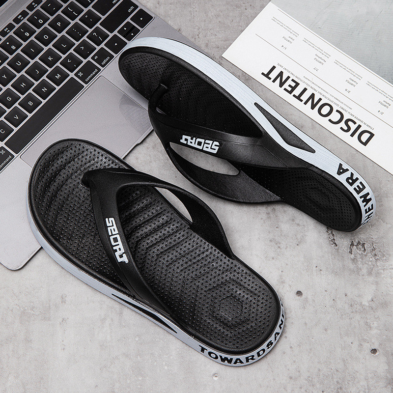 Mới Đơn Giản Flip-Flops Nam Ngoài Trời Chống Trơn Trượt Thông Thường Flip-Flops Nam Đi Biển Thời Trang Dép Bán Buôn