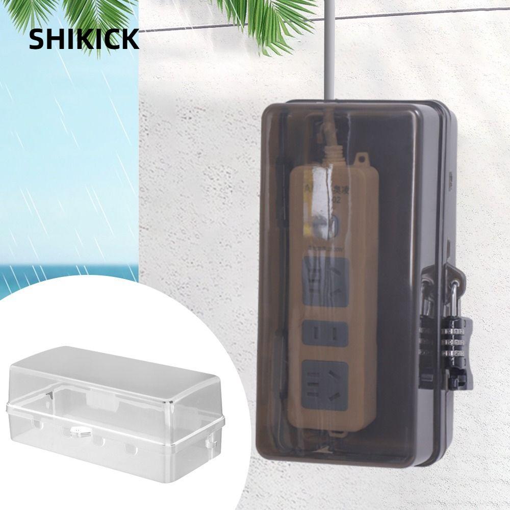 Hộp Cắm SHIKICK, Vỏ Dẫn Nối Dài Chống Thấm Nước, Ổ Cắm Bảo Vệ Di Động Chống Trộm Dải Nguồn Nhựa Hộp Bảo Quản Ngoài Trời