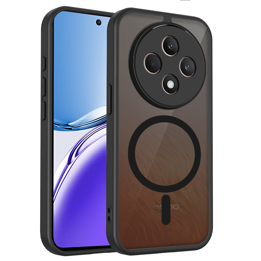 Ốp lưng OPPO Reno 12F 5G Vỏ hấp dẫn từ tính màu đen mờ cho Ốp điện thoại OPPO Reno 12F 5G