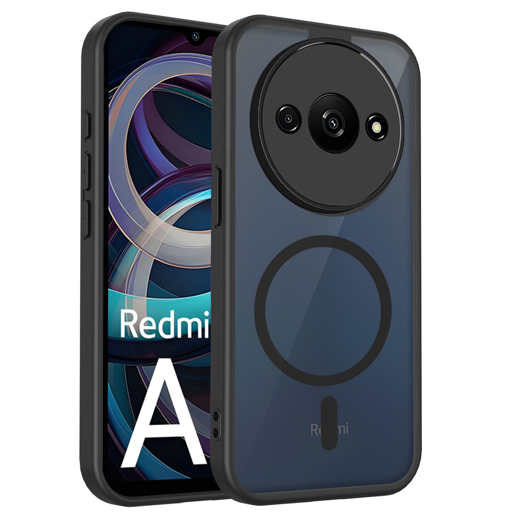 Ốp lưng Redmi A3 Vỏ thu hút từ tính màu đen mờ cho ốp điện thoại Redmi A3