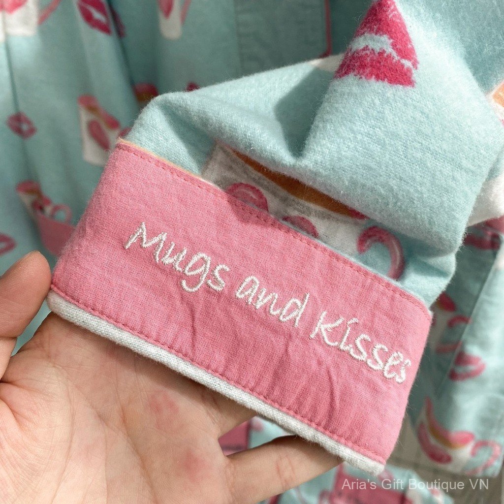 Bộ Đồ Ngủ Thu Đông từ Cotton Nguyên Chất, Phù Hợp Làm Loungewear Thoáng Mát