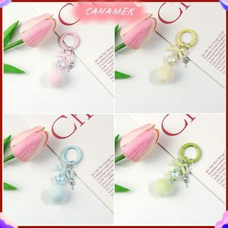 CANAMEK Thời Trang Ngọt Nơ Ngôi Sao Đính Hạt Móc Khóa Kawaii Mặt Dây Chuyền Dành Cho Nữ Cô Gái Đa Năng Tinh Tế Bapa Trang Trí Phụ Kiện Quà Tặng CSF