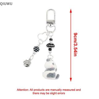 QIUWU Hoạt Hình Dễ Thương Floing Panda Dây Điện Thoại Thời Trang Gấu Trúc Móc Khóa Điện Thoại Di Động Túi Đáng Yêu Mặt Dây Chuyền Cặp Đôi Móc Khóa.
