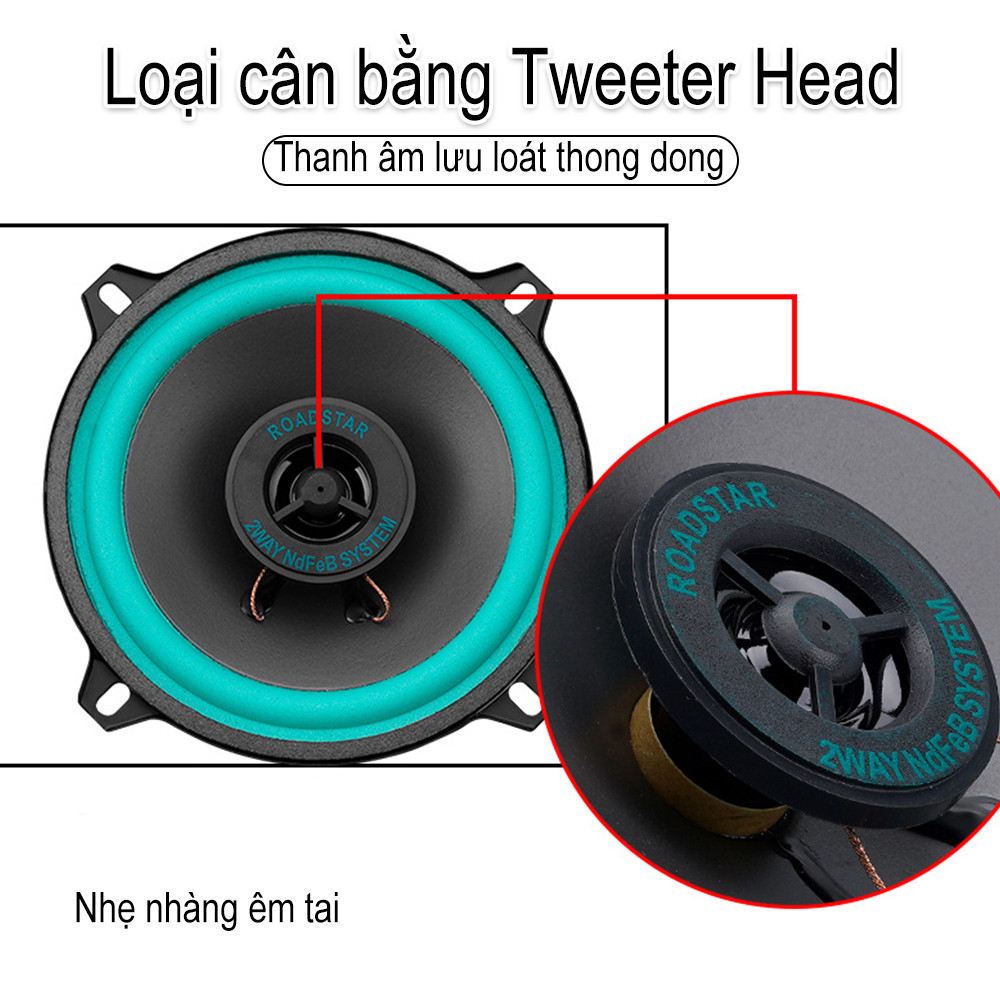 Loa ô tô 5 inch sửa đổi âm trầm treble toàn dải dàn âm thanh xe hơi âm thanh xe hơi 4 ohm
