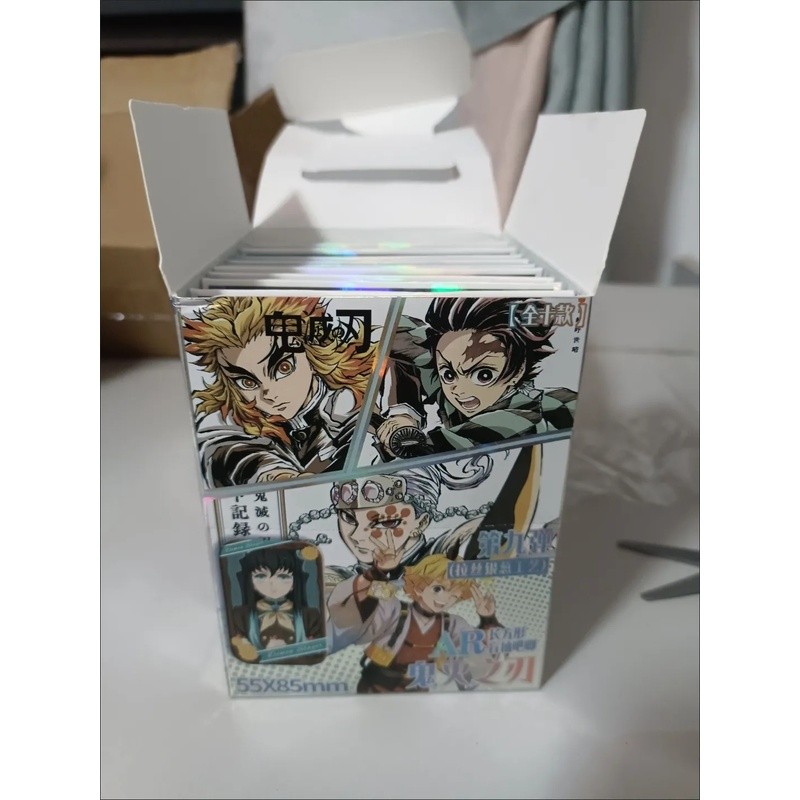 Demon Slayer Hình Chữ Nhật Pin Huy Hiệu Hộp Mù 55 × 85mm Tanjiro Zenitsu Anime Hàng Hóa