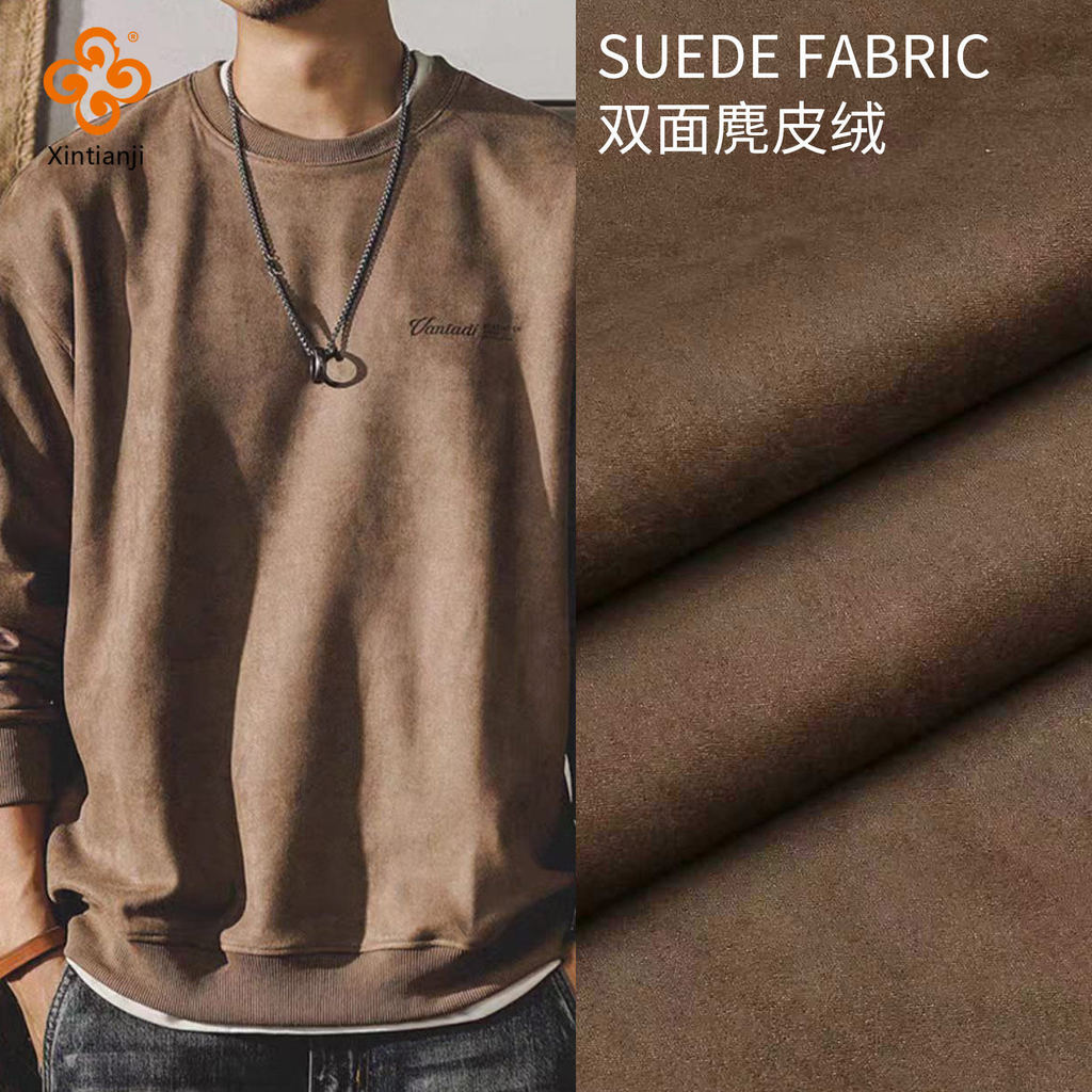 Dày Hai Mặt Da Lộn Vải Chải Handmade DIY Mùa Đông Áo Thiết Kế Quần Áo Co Giãn Da Hươu Vải Lông Cừu 50x160cm