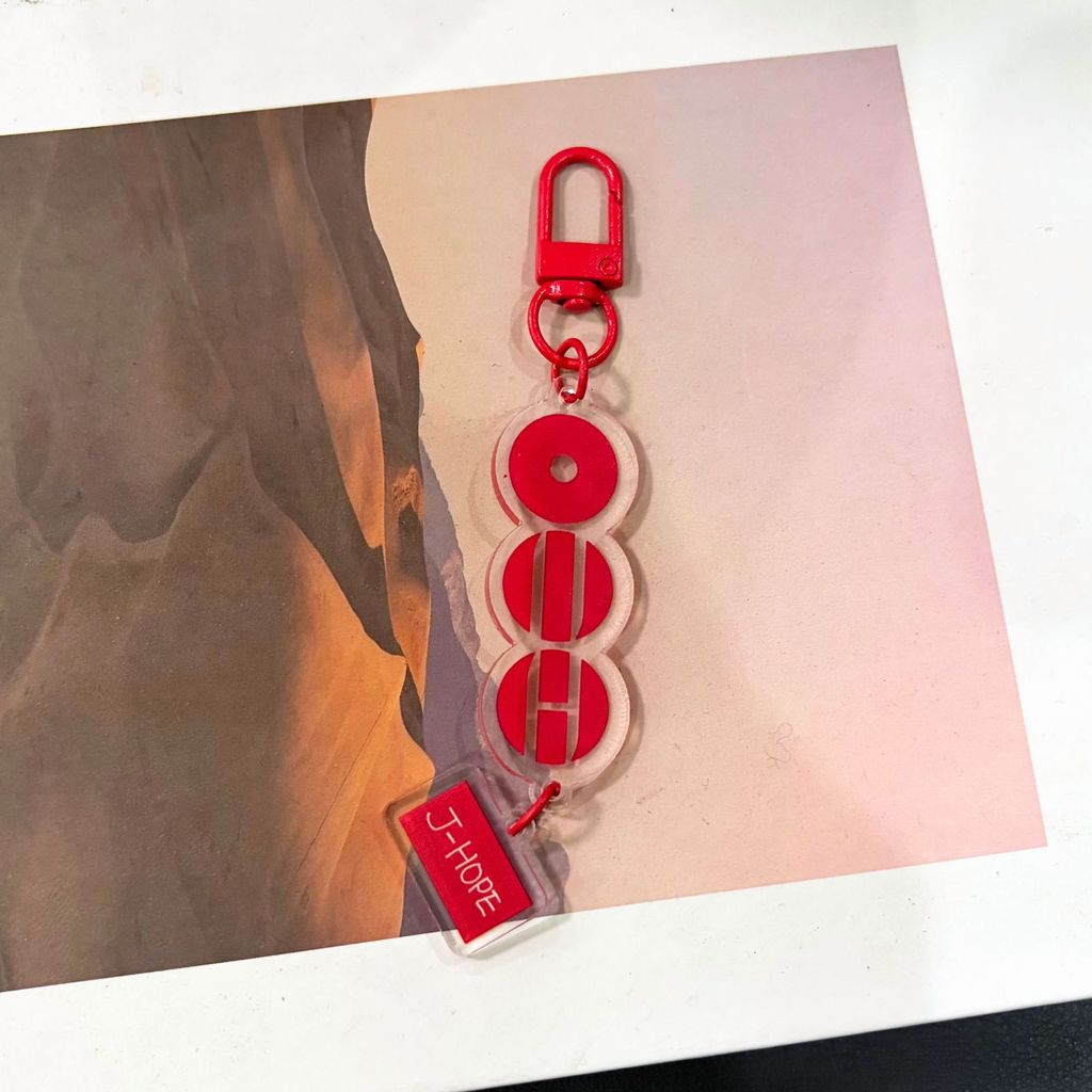 Vòng chìa khóa Kpop Idol BTS ARIANG Họa tiết CD Acrylic Charm Móc khóa dài