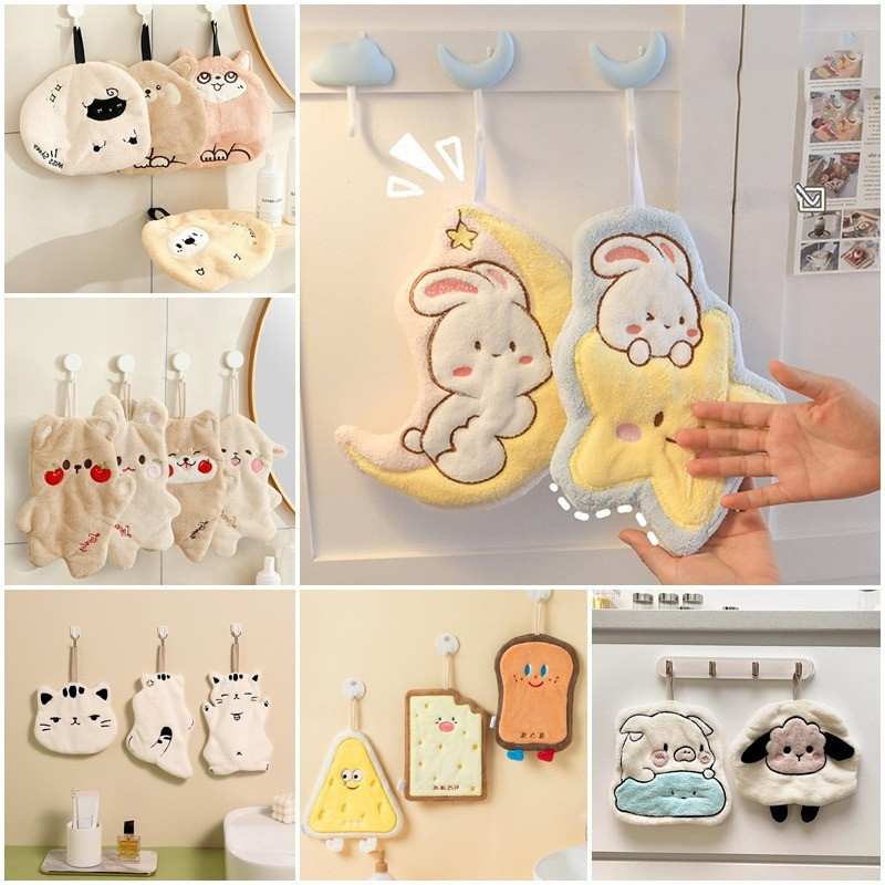 Khăn tay vịt dễ thương, thấm nước, mềm mại, trang trí nội thất, dùng hàng ngày