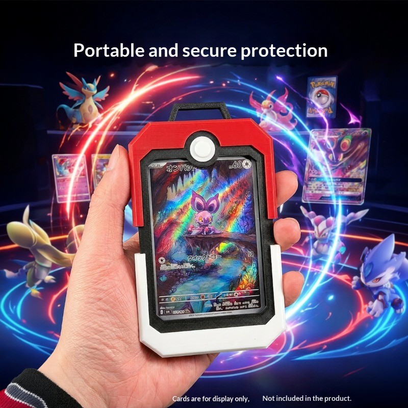 Bộ thẻ Pokemon PTCG, Hộp lưu trữ phụ kiện treo thẻ Pokeball, Bộ thẻ hiển thị, Hộp lưu trữ thẻ Bộ sưu tập trò chơi Hộp lưu trữ thẻ