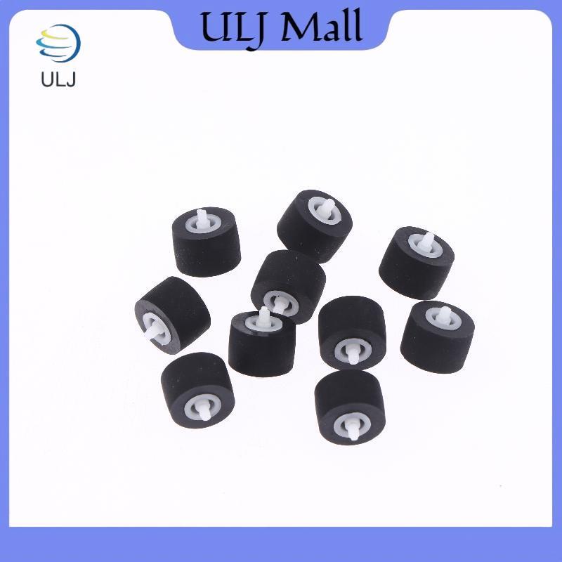 ULJ 10 Cái 10x6x1.5x10mm Hộp mực Chuyển động vô tuyến Pinch Bánh xe lăn có trục cho máy ghi băng Phụ kiện âm thanh máy nghe nhạc Cassette.