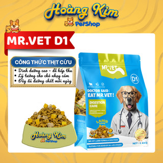 Hạt Cho Chó Mr.Vet D1 1.4kg Dòng Hạt Holistic Mix Topping Vị Thịt Cừu Non Và Rau Củ