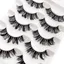 FAVORITEGOODS Lông mi giả, Lông mi giả lông chồn thủ công, Lông mi giả không tàn nhẫn 15mm Wispy Fluffy Messy Volume Lông mi giả nữ