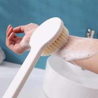 Bàn Chải Cọ Lưng Tắm Cán Dài 35cm – Lông Mềm Mịn, Tẩy Tế Bào Chết, Giảm Mụn Lưng