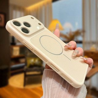 Ốp lưới tản nhiệt siêu mỏng Ice-feel thích hợp cho iPhone 17 Air 16 Plus 15 14 13 12Pro Max Ốp cứng chống rơi bảo vệ toàn bộ ống kính