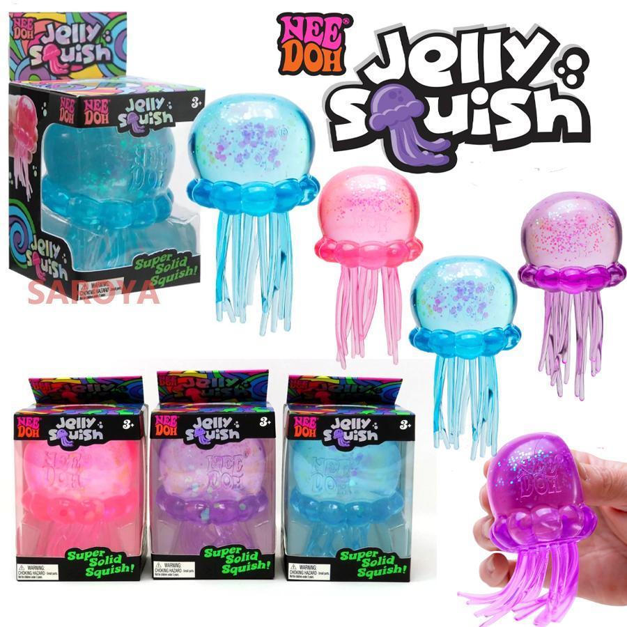 Schylling Nee Doh Jelly Squish Xanh Lấp Lánh Tím Hồng Squishy Thạch Sứa Đồ Chơi Cảm Giác Bóp Giảm Căng Thẳng saixit2vn