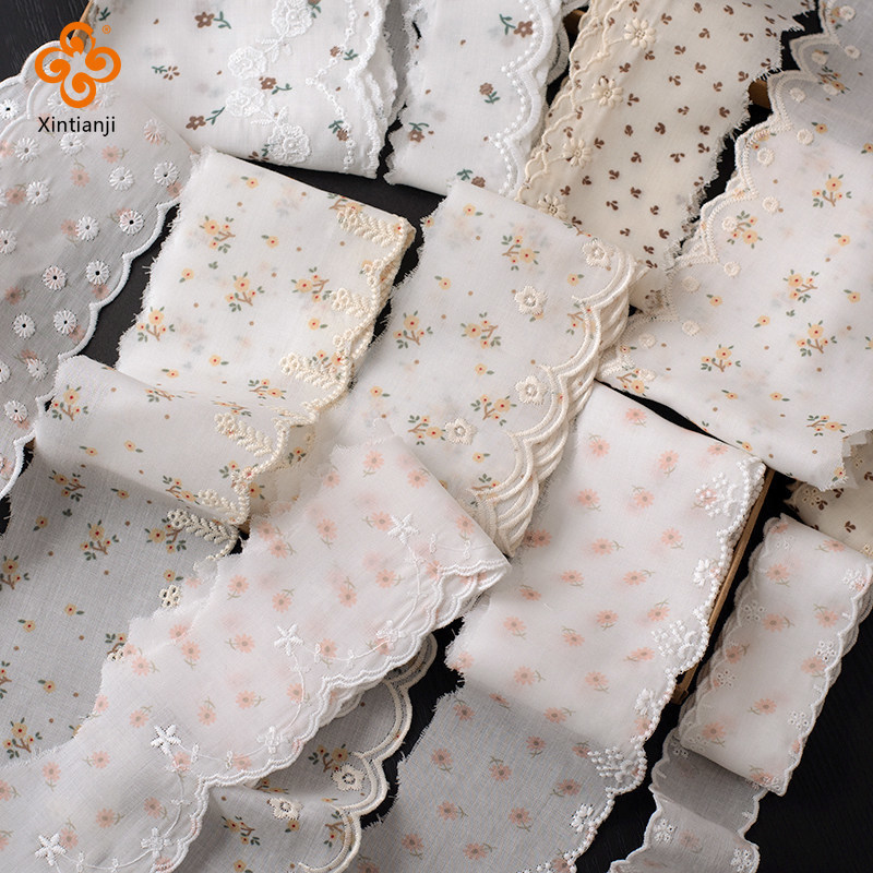 Quần áo handmade thêu ren từ vải cotton mềm, phong cách nông thôn, 1 yards