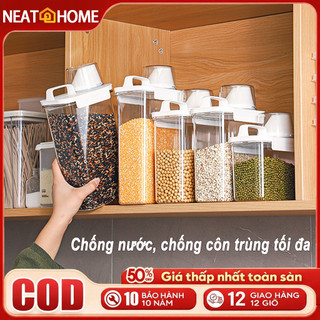 Hộp đựng gạo bằng nhựa cao cấp chống ẩm chống tràn hộp đựng gạo hộp đựng đồ khô Hộp đựng bột giặt trong suốt