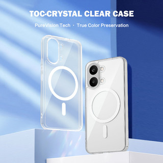 Lereach cho Poco X8 Pro Max X8 Pro Poco X7 Pro Poco X7 Vỏ điện thoại từ tính, Acrylic + TPU, Vỏ sạc từ tính trong suốt chống sốc 4 chiếc