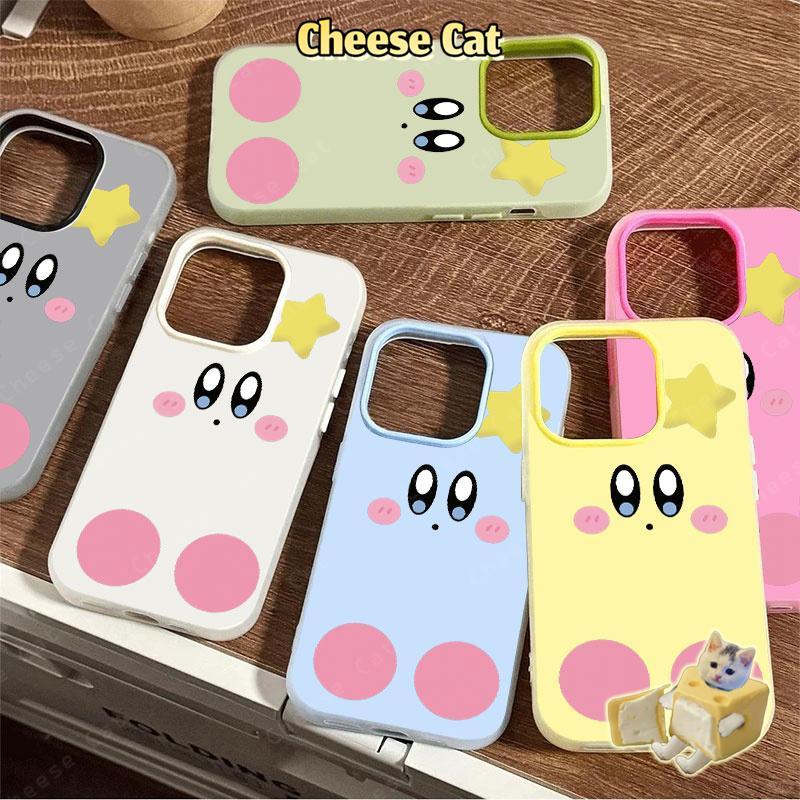 Dễ Thương Pink Star Kirby Vỏ điện thoại dành cho iPhone 14 15 16 13 12 11 Pro Max Xs Max XR 17 Air Vỏ iPhone màu hồng