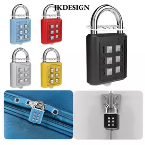 JKDESIGN 6 chữ số Khóa mật khẩu An ninh Ba lô kim loại di động Khóa kéo