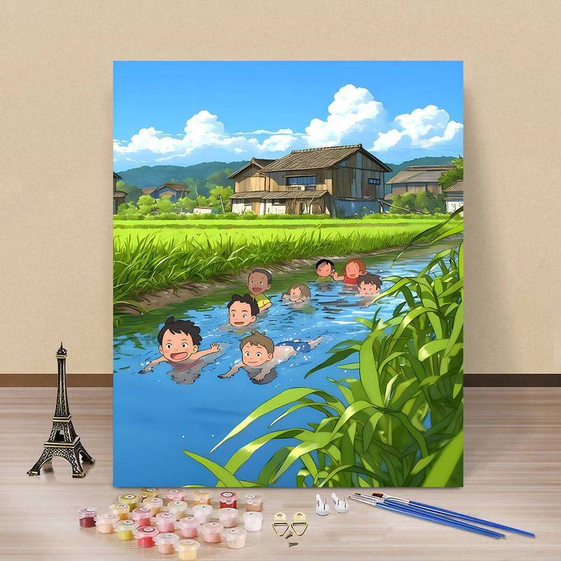 Hayao Miyazaki Phong Cảnh Mùa Hè Canvas Treo Tường Nghệ Thuật Không Khung Chống Thấm Nước Nhà Phòng Khách Trang Trí Phòng Ngủ