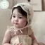 PUSKY Hoa Thêu Lưới Vải Ren Hoa Rỗng Mũ Công Chúa Mũ Bé Sơ Sinh Mũ Chụp Ảnh Sinh Nhật Chống Đỡ VN