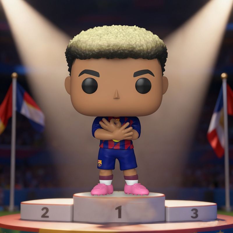 Chính hãng Funko pop Barcelona Football Yamar Hình Bộ sưu tập Đồ trang trí
