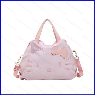 GS4 Hello Kitty Túi Du Lịch KT Mèo Thời Trang Dung Tích Lớn Đa Năng Túi Đeo Vai Nữ Hoạt Hình Túi Tote SG4