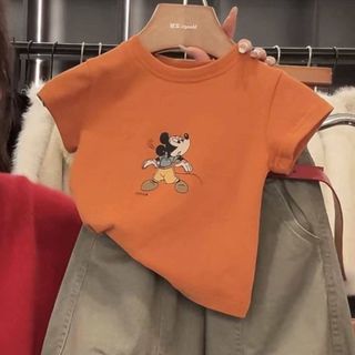 Bé Gái Hoạt Hình Mùa Hè Mickey 2026 Mới Trẻ Em Áo Thun Tay Ngắn Cotton Ngắn Nửa Tay Top