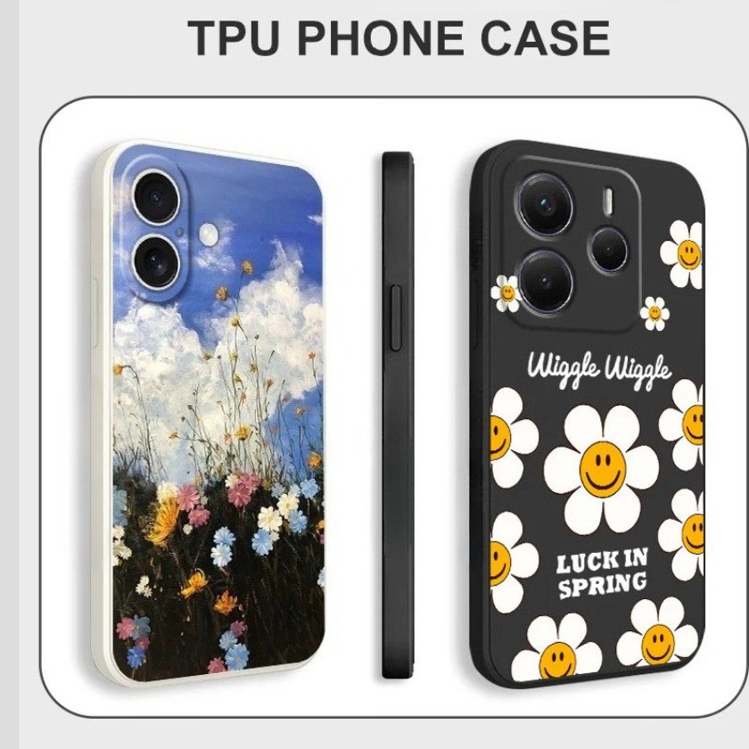 Ốp Điện Thoại Hoa Cúc May Mắn Brilliant Cho OPPO A5 A6 Pro A3 Pro A3X A16 A17 A57 A6X Ốp lưng TPU Mềm Chống Sốc
