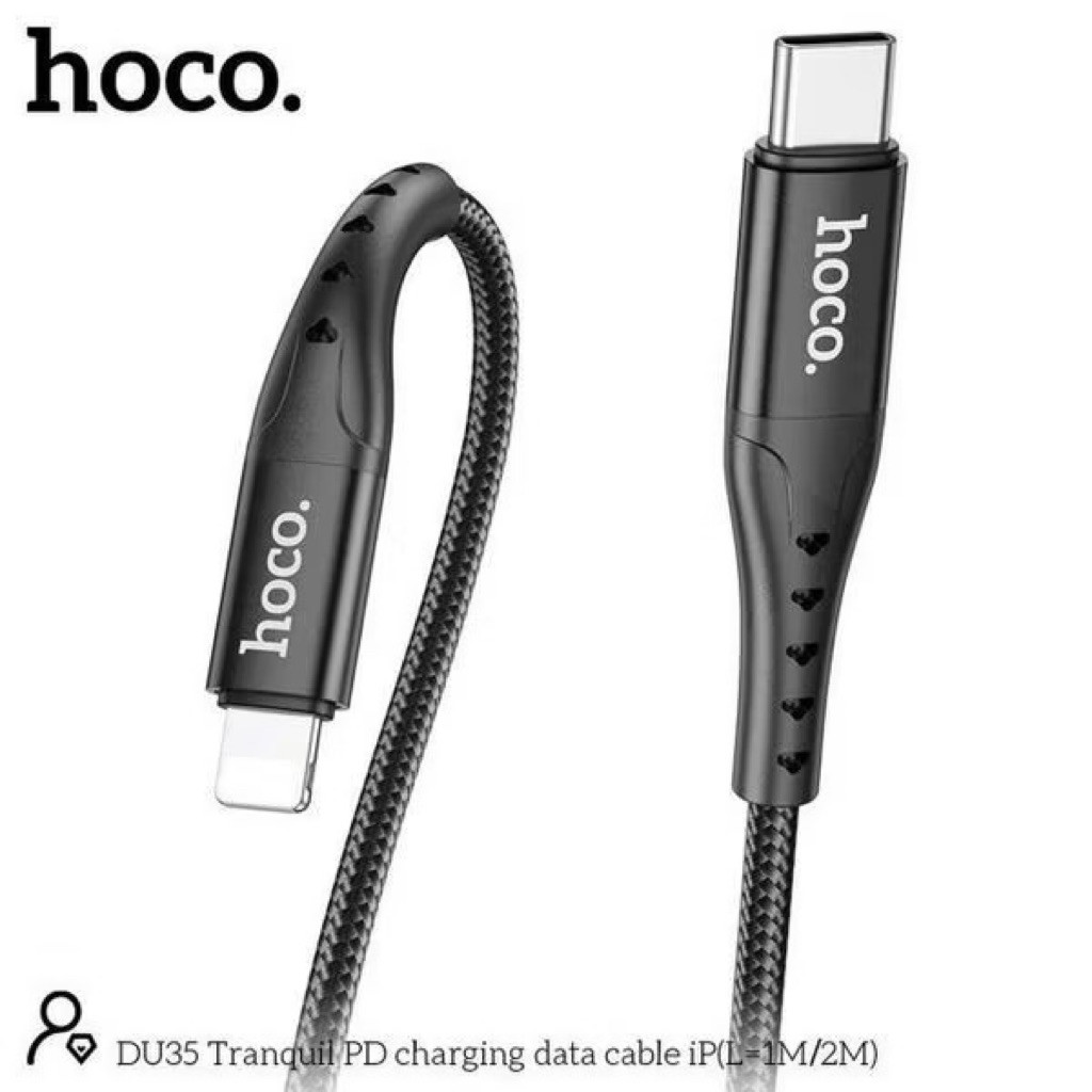 Cáp Sạc Nhanh 27w HOCO Du35 chính hãng sạc nhanh siêu bền chống cháy dài 1-2M BH 6 tháng