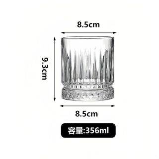 Cốc thủy tinh sọc phong cách Nhật Bản, dùng cho trà, cà phê, nước gia đình KQF9