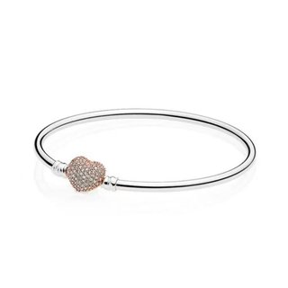 Vòng tay S925 trống tâm, phong cách cổ điển thời thượng