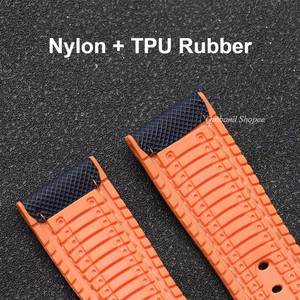 18 / 20 / 21 / 22mm Dây Đồng Hồ Silicon Cao Su TPU Cho SEIKO 5 Diver Lặn Thể Thao Vải Nylon Dây Đeo Đồng Hồ Vòng Tay Cho Nam Nữ