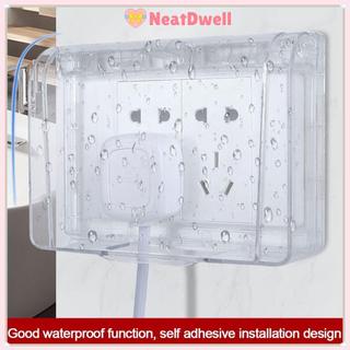 [COD] Hộp chống nước ổ cắm NEATDWELL, Vỏ bảo vệ công tắc nhựa loại 86, Đồ dùng ổ cắm điện Ổ cắm bảo vệ tự dính treo tường Phòng tắm