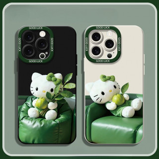 Ốp điện thoại mèo con lá bưởi cho iPhone 17 / 16 / 15 / 14 / 13 / MINI / 12 / 11 / Pro MAX / X / XS / XR / 7 / 8 / 6 Vỏ bảo vệ toàn diện bằng silicon lỏng chống sốc và chống rơi