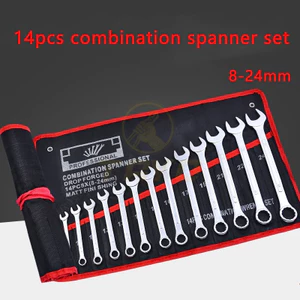 8 CÁI 14 CÁI 8-24mm Bộ cờ lê kết hợp chuyên nghiệp Bộ cờ lê kết hợp Công cụ cờ lê kết thúc mở