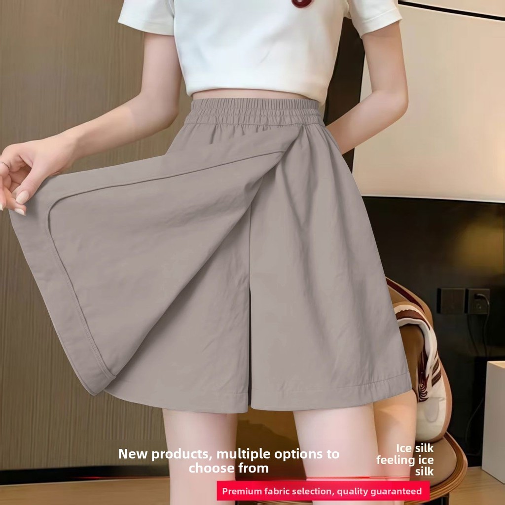 Quần Short Nữ Dáng Rộng Lưng Cao Thích Hợp Mùa Hè