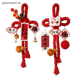 {YAN} Đồ trang trí nút thắt Trung Quốc, Đồ trang trí bầu không khí lễ hội mùa xuân 2026 Đồ trang trí năm mới, Giá treo cửa trước {ya}