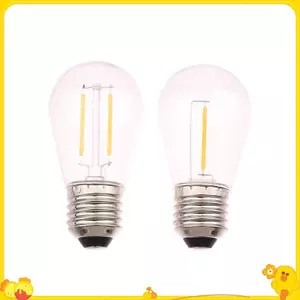 S14 Nhựa Bóng Đèn Led E27 / E26 3V 120V Trắng Ấm 2W 1W Bóng Đèn Chống Vỡ Cho Dây Đèn Trang Trí Giáng Sinh
