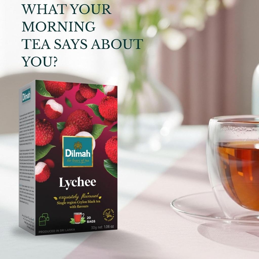 Trà Dilmah Vải Lychee 30g Trà Đen Ceylon Chính Gốc, Hương Vải Dịu Ngọt
