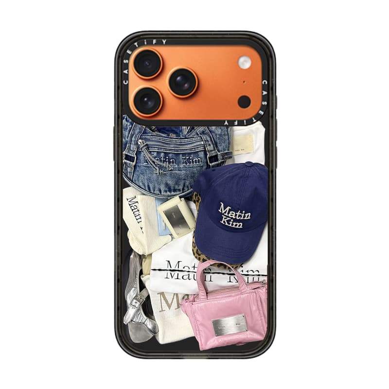 CASECASE X MATIN KIM UNBOXING Pink Black Edge Clear Hard Từ Hút Tác Động Dành Cho Apple IPhone 12 13 14 15 16 17 Pro Max Air Plus Có Hộp
