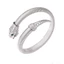 Treeling Thanh Lịch Hình Rắn Zircon Mở Lắc Tay Vòng Tay Bằng Thép Không Gỉ Thanh Lịch Rắn Dây Đeo Tay Cho Nữ Thời Trang Je