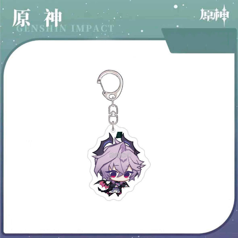 Game Genshin Impact Durin Sandrone Marionette Cosplay Keychain Kawaii Alloy Acrylic Keyring Key Chain Bag Ornament