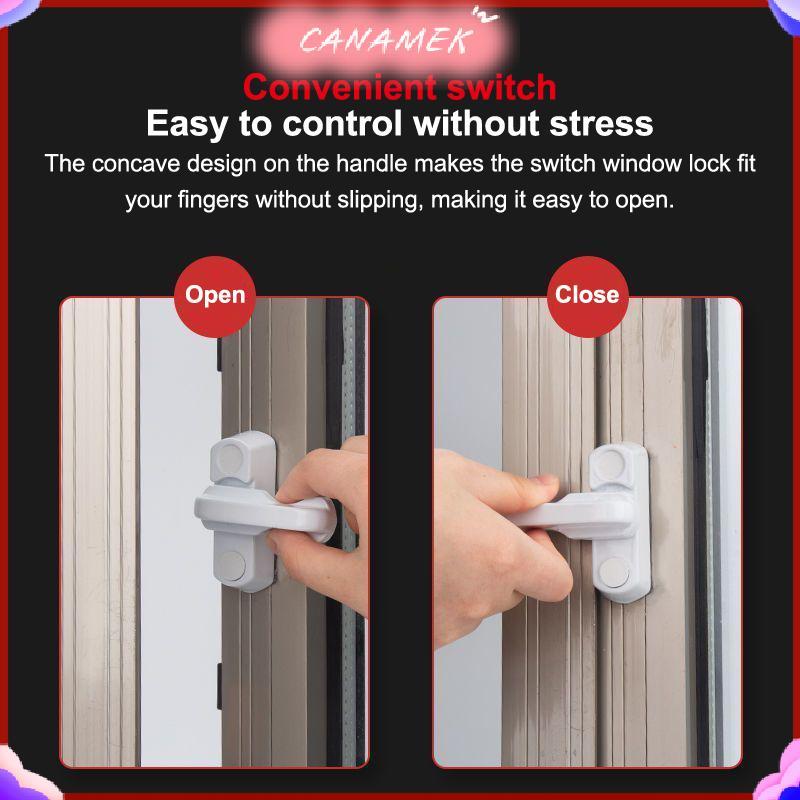 CANAMEK 2 / 3 / 5 Cái T-los Nhựa Upvc An Toàn Cho Trẻ Em Cửa Sổ Cửa Sash Lo Cần An Toàn Tay Cầm Quét Chốt Ban Công Lo CSF