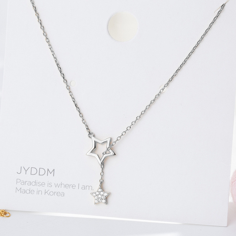 Vòng cổ ngôi sao đa năng đơn giản bằng bạc s925